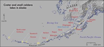 Selected Crater and Small Caldera Lakes in Alaska: Characteristics and Hazards